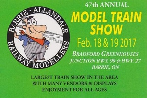 UPCOMING EVENT: Barrie-Allandale Model Train Show
