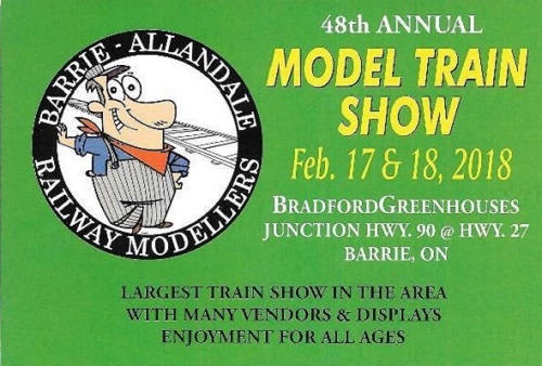 UPCOMING EVENT: 2018 Barrie-Allandale Model Train Show