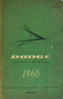 Dodge Owner's Manual 1960
